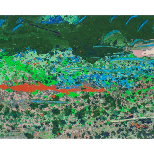 1980s Abstract Acrylic Landscape by Harry Hilson For Sale In Indianapolis - Image 6 of 8