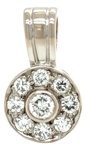 18ct White Gold Diamond Pendant 1.25ct 6.7g