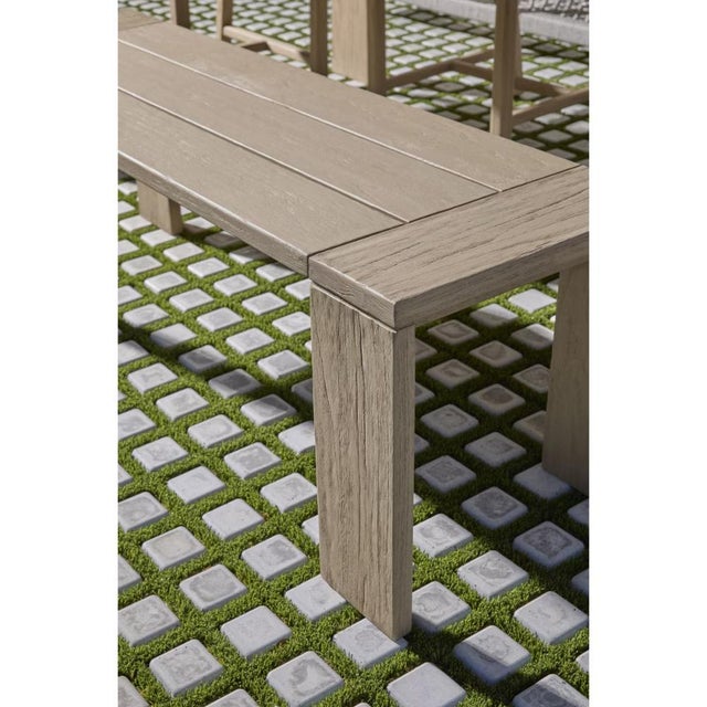 Wood Sur Wooden Backless Outdoor Dining Bench by Essentials for Living For Sale - Image 7 of 9