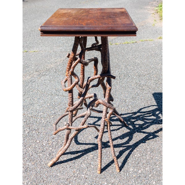 Rustic 19th Century Rustic American Folk Art Adirondack Style Branch Table For Sale - Image 3 of 11