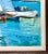 Late 20th Century Nautical Acrylic Painting, Signed Sailboats by Port in Spain, Framed, 38"w For Sale In Tulsa - Image 6 of 9