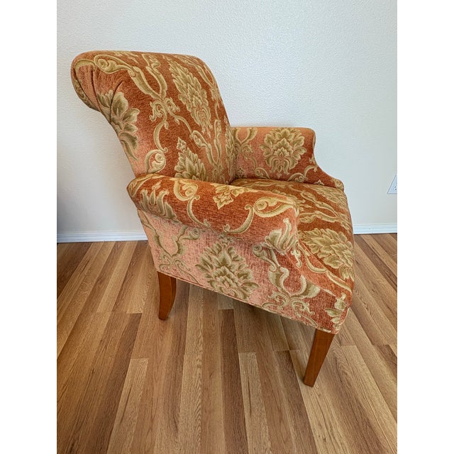 Mid-Century Modern 1980's Ethan Allen Style Vintage Accent Chairs - A Pair For Sale - Image 3 of 3