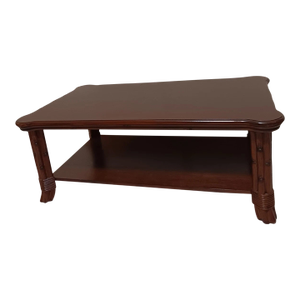 1980s Tommy Bahama Style Coffee Table Rectangular Dark Tone