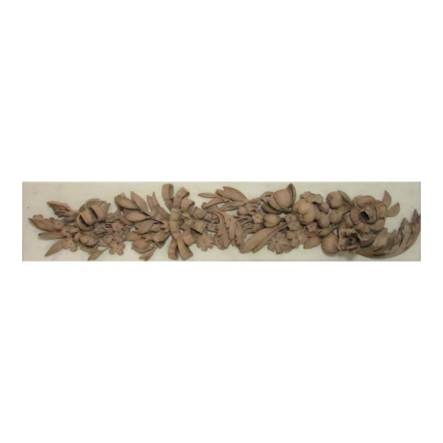 Antique French Architectural Carved Wood Fragment For Sale