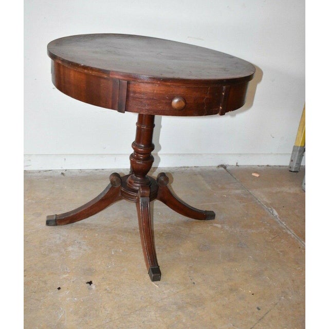 Vintage Lex Chair Co. Drum Side Table Chairish