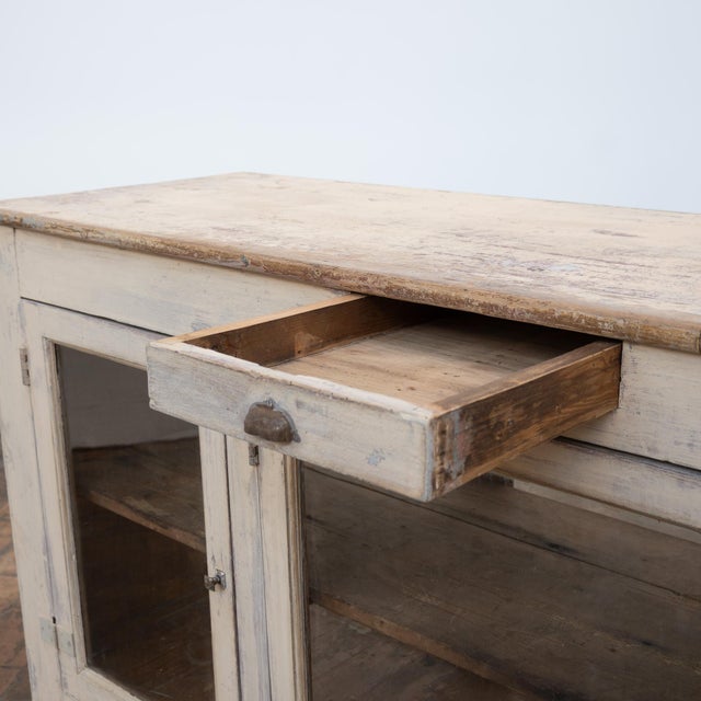 Antique Painted Wooden Display Counter, 1920 For Sale - Image 11 of 16