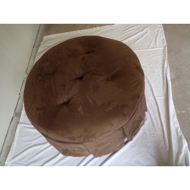 Chocolate Brown Upholstered Ottoman Chairish