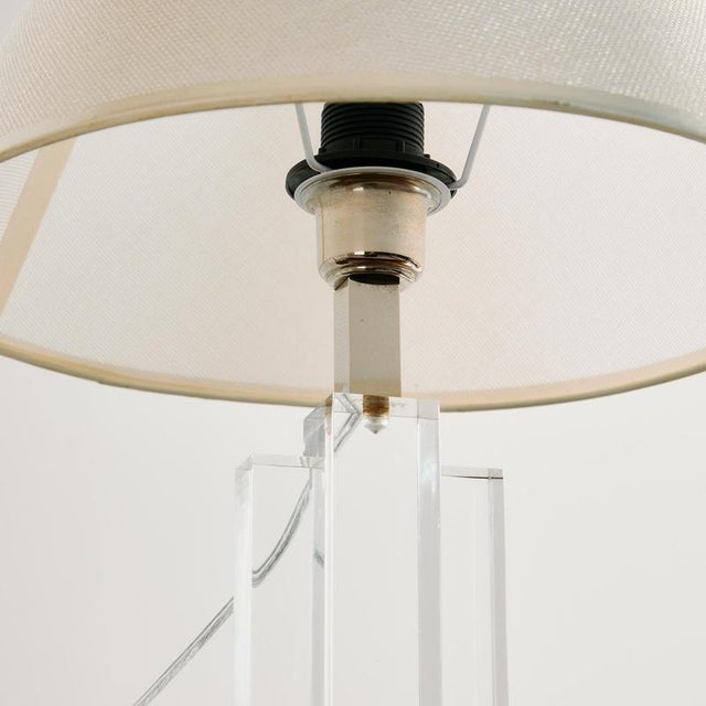 1980s Vintage Acrylic Glass Table Lamps, 1980s, Set of 2 For Sale - Image 5 of 11