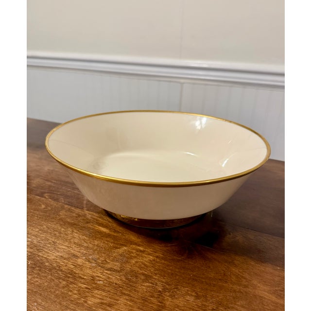 Metal Lenox Landmark Serving Bowl For Sale - Image 7 of 14