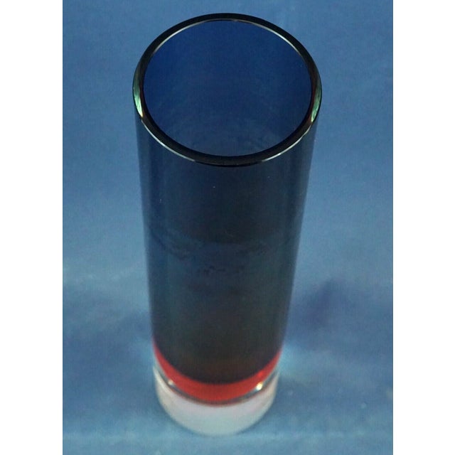 Glass Vintage Cylindrical Vase in Sommerso Glass by Flavio Poli, 1930s For Sale - Image 7 of 16