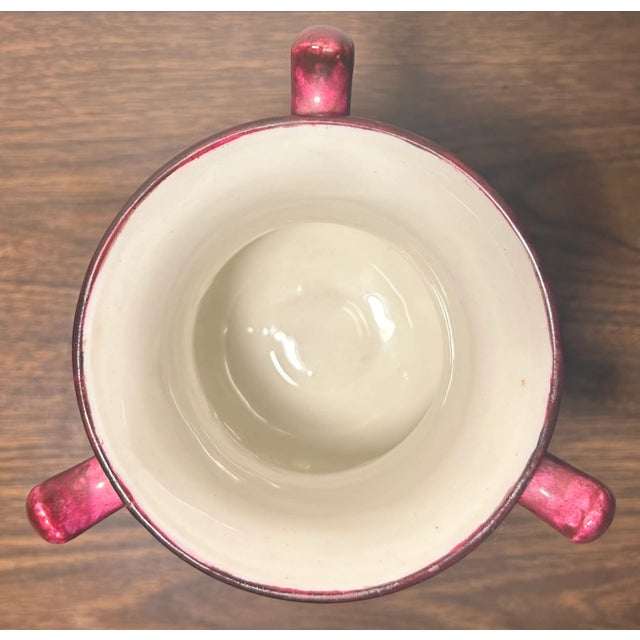 Rose 1889-1906 American Ceramic Art Studio Belleek Porcelain Hand Painted Rose Motifs Loving Cup Vase For Sale - Image 8 of 10