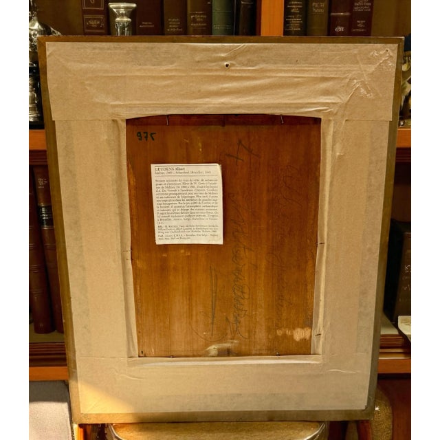 Early 20th Century Albert Geudens (1869-1949) Flemish Interior Scene, O/P For Sale - Image 6 of 7