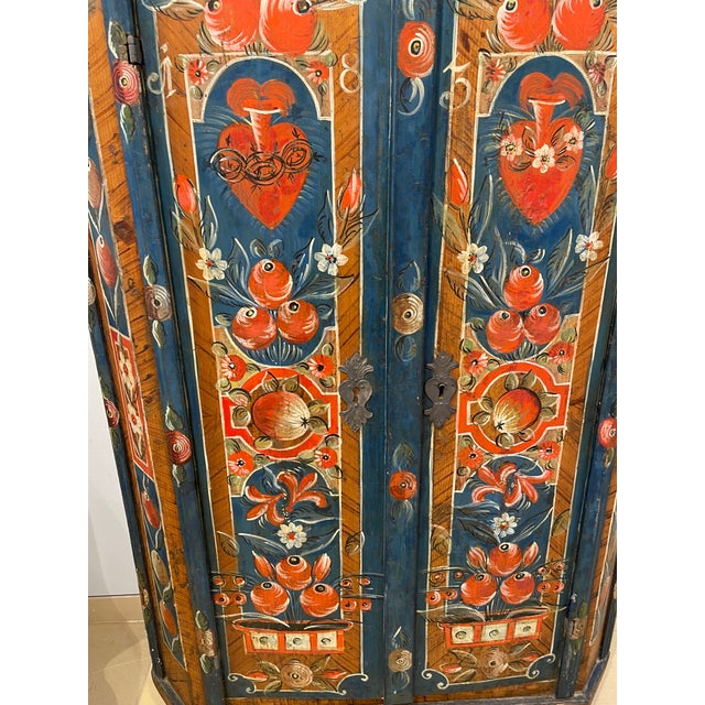 Early 19th Century Gorgeous Antique German Painted Armoire 1835 For Sale - Image 5 of 5