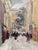 Wood Élie Anatole Pavil (1873–1944) –Snowy Day on a Parisian Street, C. 1920s–Oil Painting For Sale - Image 7 of 9