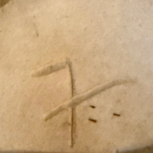 Cream Mid 20th Century Brutalist Japanese Handled Art Pottery Vase For Sale - Image 8 of 8