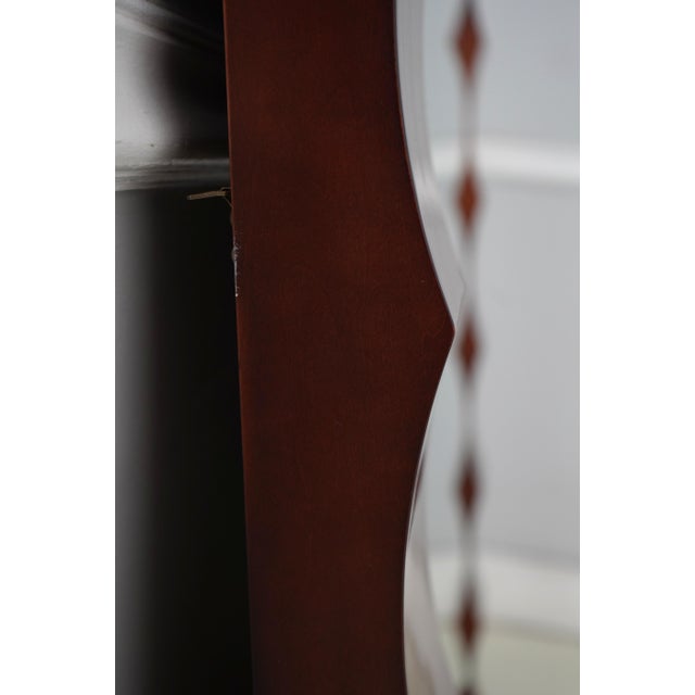 Baker Furniture Company Baker Modern Design Cherry Framed Square Mirror For Sale - Image 4 of 9