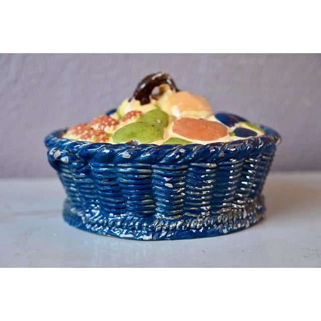 Vintage Soufflenheim Trompe LOeil Terracotta Covered Pot, 1920s For Sale - Image 11 of 14