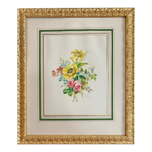 Italian Floral Watercolor Painting by Vittorio Guddittoi
