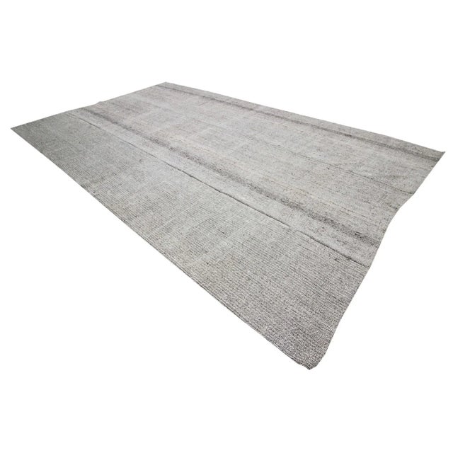 Vintage Modern Turkish Gray Rug- 8′10″ × 15′1″ For Sale - Image 4 of 7