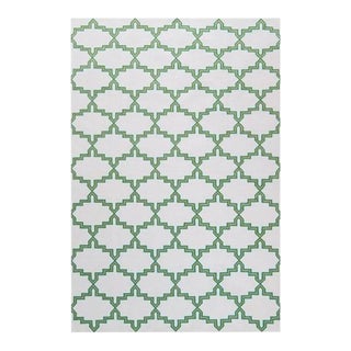 Handmade Flatweave Cotton Traditional Indian Rug For Sale