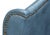 Blue Leather Wingback Dining Chairs, High Back, Sets of 2 For Sale - Image 10 of 11