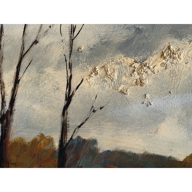 Brown Poul Anders, Autumn River Landscape, 1960s, Oil on Canvas, Framed For Sale - Image 8 of 11