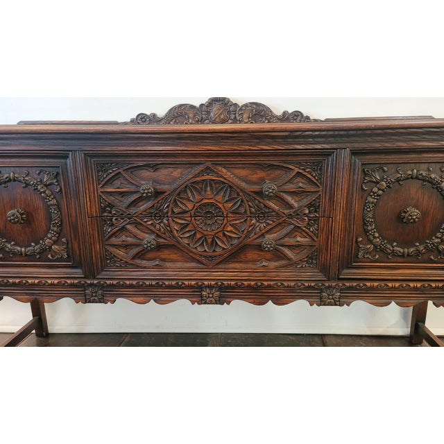Antique 1920s Sideboard Jacobean or Spanish Revival Style Chairish