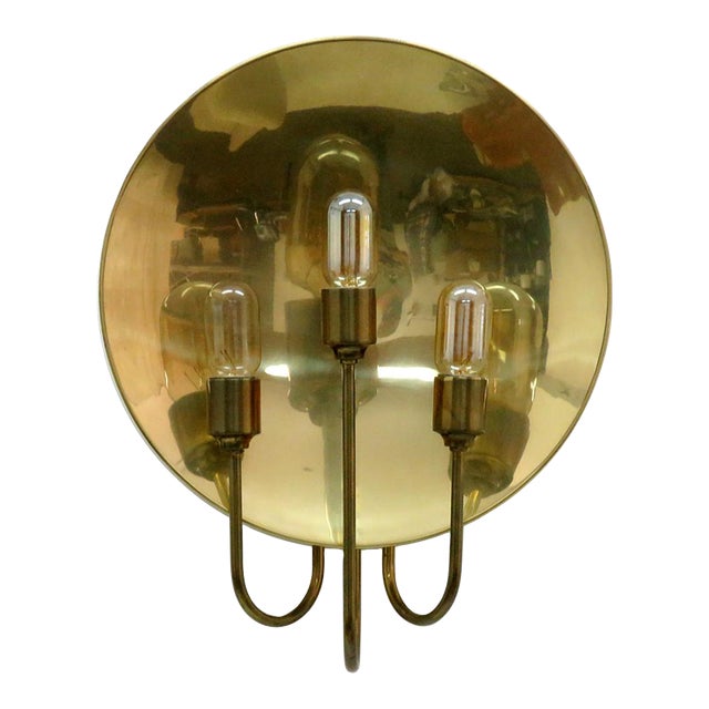 Florian Schulz ‘W185’ Brass Wall Light, 1960 For Sale