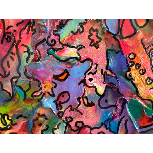 Abstract Expressionism Original Abstract Painting Serg Graff "Mystic Mana Gerie" Fantasy Surreal Coa For Sale - Image 3 of 11