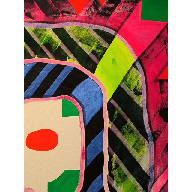 2010s Max Manning “Untitled (CVS133)” Large Contemporary Colorful Neon Geometric Abstract Painting, 2019 For Sale - Image 5 of 10