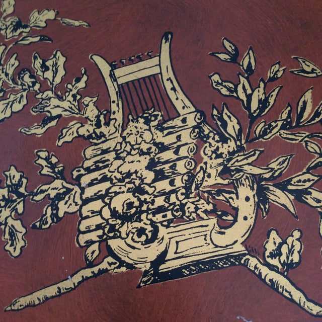 Brown Large Vintage Nashco Products of New York Instrumental Design Metal Serving Tray For Sale - Image 8 of 13