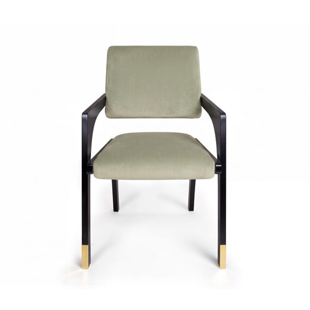 Arches Dining Chair in Grey Cotton Velvet from Insidherland, in New conditions. Designed from 2000 Labeled by Maker
