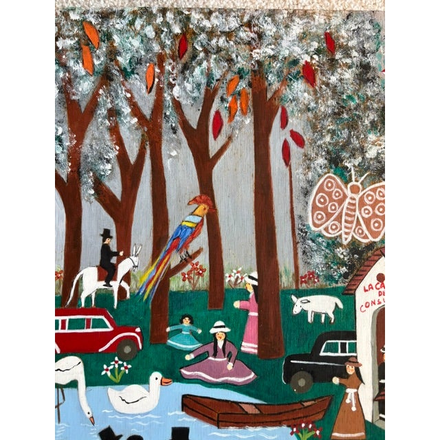 Original Art by Roman Roncancio of a Busy Colombian Village (1974) For Sale - Image 9 of 10