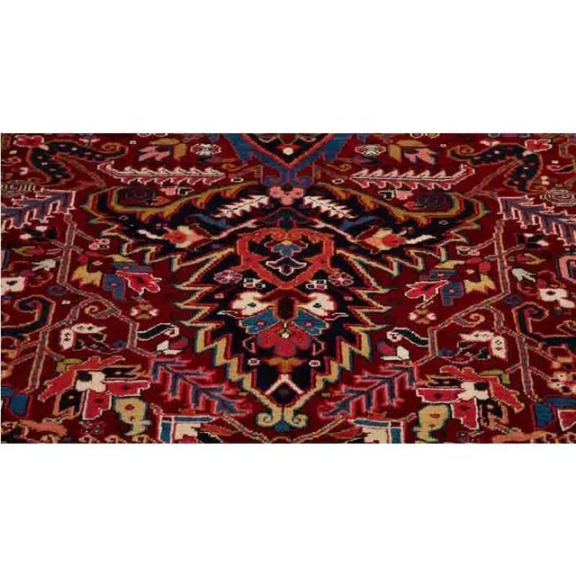 Old Persian Heriz Area Rug 11’7″ X 15’2″ For Sale In Dallas - Image 6 of 12