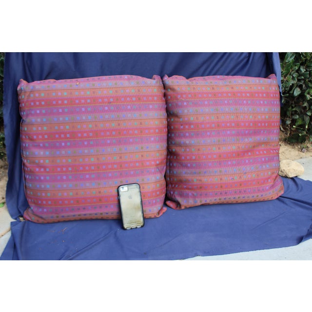 1980s Down Filled Pillows - a Pair For Sale - Image 4 of 6