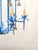 Baby Blue Splendid Italian Tole Vintage Baby Blue Faux Bamboo Pagoda Brass Chandelier ~ Rewired ~ Restored ~ Rejuvenated ~ Ready to Hang ~ For Sale - Image 8 of 12