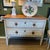Vintage Italian Neoclassical Style Hand Painted Painted Commode With Faux Marble Top For Sale - Image 4 of 12