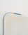 Wall mirror with a beveled edge and a thin turquoise lacquered wooden frame. Scandinavian design from the 1960s. This...