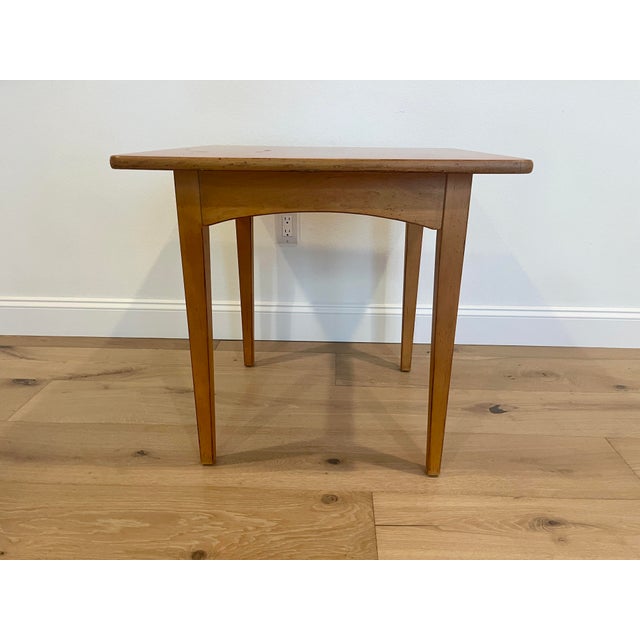 Made in the USA, this 1990’s era table is solid wood, no veneer. It has some minor wear as photographed but overall...