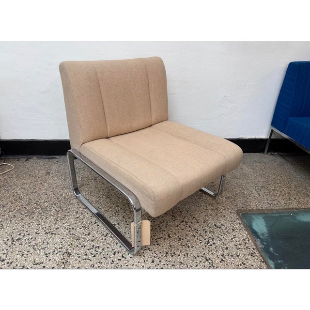 Silver Mid-Century Modern Chrome Cantilever Lounge Chair, 1970s For Sale - Image 8 of 8