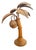 Mid 20th Century Vintage Split Reed Palm Tree Table Lamp For Sale - Image 5 of 11