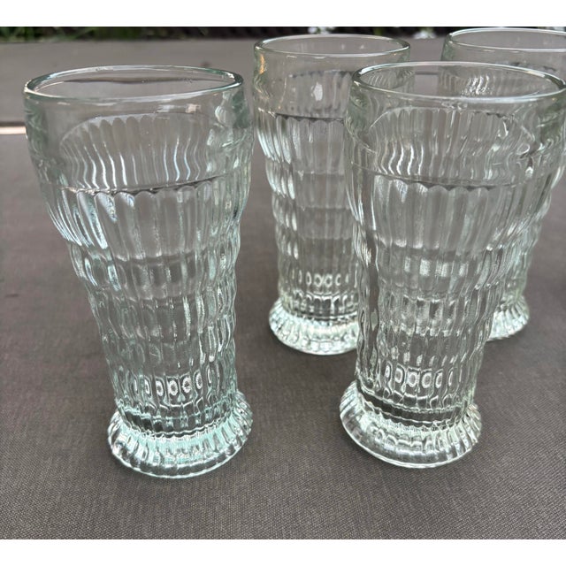 Vintage Jeanette Glass Co. Rippled Soda Shop Glasses Ice Cream Sundae, Root Beer Float & Fountain Glasses - Set of 6 For Sale - Image 12 of 12