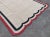 Not Yet Made - Made To Order Handmade Cotton Vegetable Dyed Scalloped Edge Rug in Cream With Black and Red Border - 6x9 For Sale - Image 5 of 11