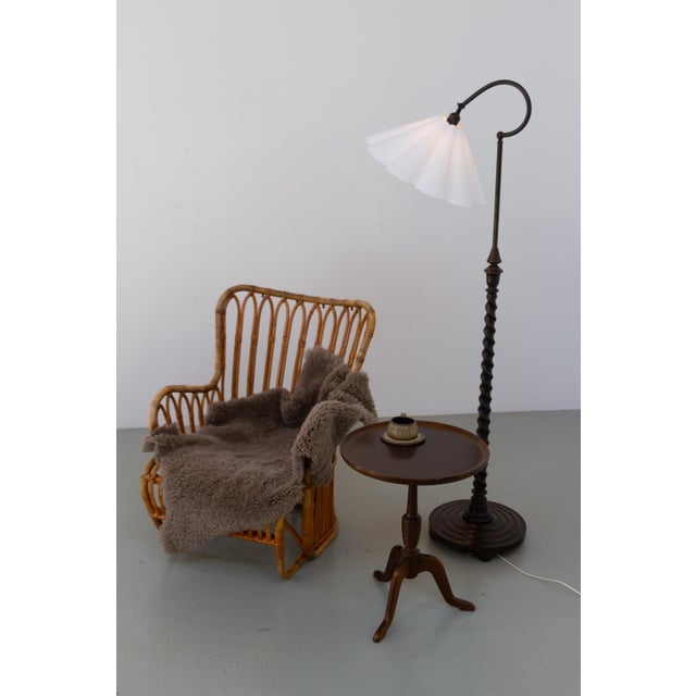 Danish Rattan Lounge Chair by Tove Kindt-Larsen for R. Wengler, 1940s For Sale - Image 9 of 18