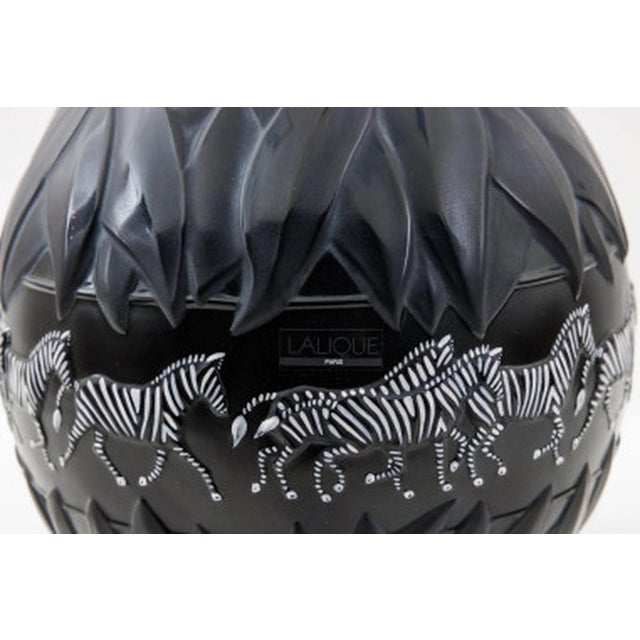 Tanzania Zebra Vase by Marie Claude Lalique, 1991 For Sale - Image 4 of 6