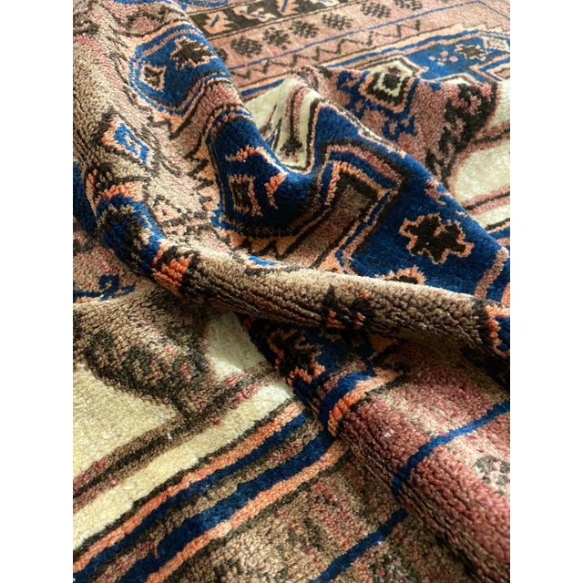 Vintage Caucasian Mauve Wool Rug For Sale - Image 11 of 12