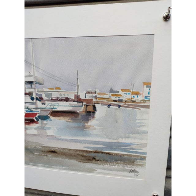 Michel roubille, L'Île d'Yeu, 1984, Watercolor For Sale - Image 3 of 6