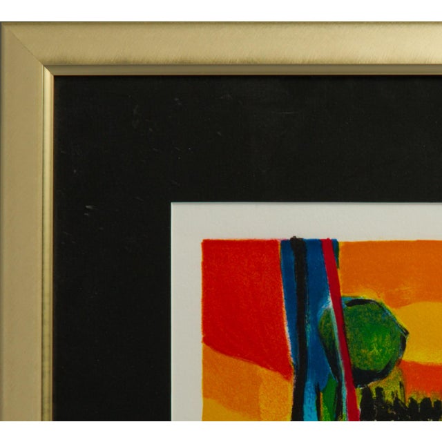 Mid-Century Modern Late 19th Century Marcel Mouly "Les Maisons Dans La Vallée" Original Signed Lithograph, Edition of 300, Framed For Sale - Image 3 of 8