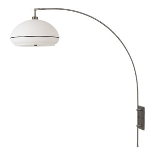 1960s Lucite Shade Brass Wall Sconce by Nova of California - Mid Century, Steel Base For Sale