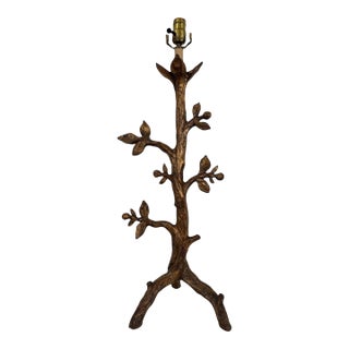 Mid 20th Century Mac Sculpture of California Signed Italian Baroque Tree Table Lamp For Sale